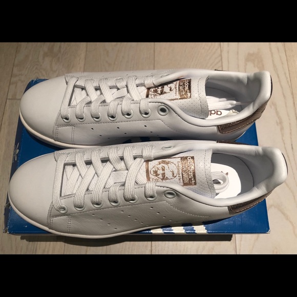 stan smith womens white rose gold